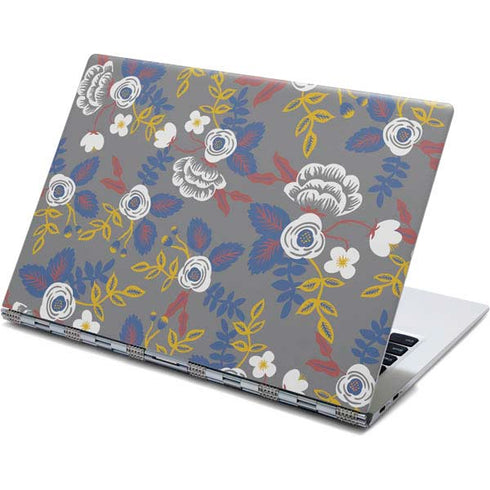 Autumn Grey Floral Yoga 910 2-in-1 14in Touch-Screen Skin